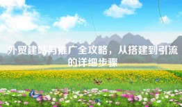外贸建站与推广全攻略，从搭建到引流的详细步骤