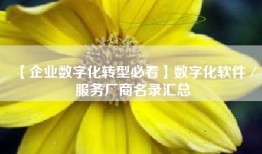 【企业数字化转型必看】数字化软件／服务厂商名录汇总