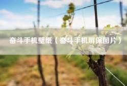 奋斗手机壁纸（奋斗手机屏保图片）