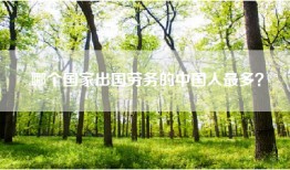 哪个国家出国劳务的中国人最多?