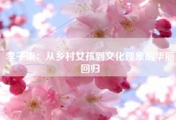 李子柒：从乡村女孩到文化现象的华丽回归