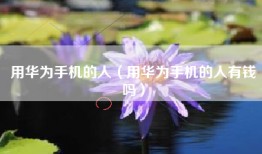 用华为手机的人（用华为手机的人有钱吗）