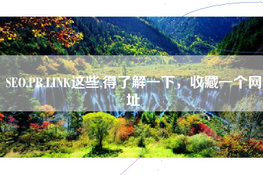 SEO,PR,LINK这些,得了解一下,收藏一个网址