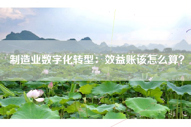 制造业数字化转型:效益账该怎么算?